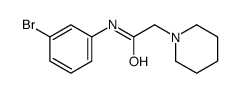 N-(3-bromophenyl)-2-piperidin-1-ylacetamide结构式