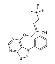 2-(5-phenylthieno[2,3-d]pyrimidin-4-yl)oxy-N-(2,2,2-trifluoroethyl)acetamide Structure