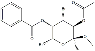 (6R)-Methyl 4-bromo-6-C-bromo-1,4-dideoxy-β-L-fructopyranoside 3-acetate 5-benzoate picture