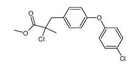 2-Chloro-3-[4-(4-chloro-phenoxy)-phenyl]-2-methyl-propionic acid methyl ester Structure