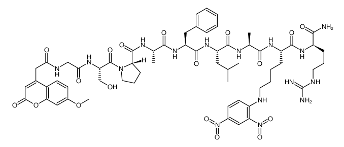 Mca-Gly-Ser-Pro-Ala-Phe-Leu-Ala-Lys(Dnp)-D-Arg-NH2 trifluoroacetate salt图片