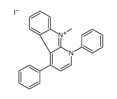 9-methyl-1,4-diphenylpyrido[2,3-b]indol-1-ium,iodide Structure