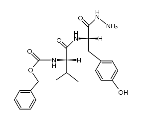 N-[N-[(benzyloxy)carbonyl]-L-valyl]-L-tyrosinohydrazide structure