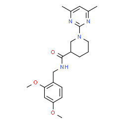 -Piperidinecarboxamide, N-[(2,4-dimethoxyphenyl)methyl]-1-(4,6-dimethyl-2-pyrimidinyl)- (9CI)结构式