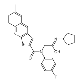 Thieno[2,3-b]quinoline-2-carboxamide, N-[2-(cyclopentylamino)-2-oxoethyl]-N-(4-fluorophenyl)-6-methyl- (9CI) picture