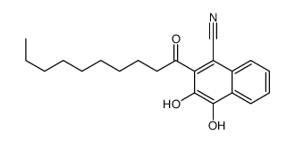 2-decanoyl-3,4-dihydroxynaphthalene-1-carbonitrile结构式