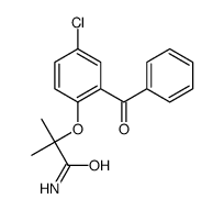 2-(2-benzoyl-4-chlorophenoxy)-2-methylpropanamide结构式