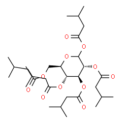 1-O,2-O,3-O,4-O,6-O-Pentakis(3-methyl-1-oxobutyl)-D-glucopyranose结构式