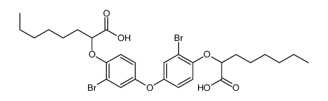 2-[2-bromo-4-[3-bromo-4-(1-carboxyheptoxy)phenoxy]phenoxy]octanoic acid结构式