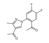 1-[2-(4-acetyl-3-methylpyrazol-1-yl)-4,5-difluorophenyl]ethanone结构式