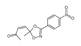 4c-[5-methyl-3-(4-nitro-phenyl)-[1,4,2]dioxazol-5-yl]-but-3-en-2-one结构式