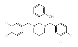 Phenol,2-[1,3-bis[(3,4-dichlorophenyl)methyl]hexahydro-2-pyrimidinyl]- Structure