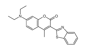 3-(benzothiazol-2-yl)-7-(diethylamino)-4-methyl-2-benzopyrone structure