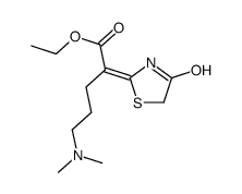 ethyl (2E)-5-(dimethylamino)-2-(4-oxo-1,3-thiazolidin-2-ylidene)pentanoate结构式