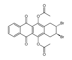 5,12-diacetoxy-2,3-dibromo-1,2,3,4-tetrahydronaphthacene-6,11-dione Structure