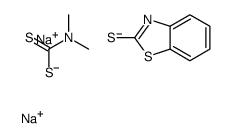 disodium,1,3-benzothiazole-2-thiolate,N,N-dimethylcarbamodithioate结构式