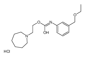 2-(azepan-1-ium-1-yl)ethyl N-[3-(ethoxymethyl)phenyl]carbamate,chloride结构式