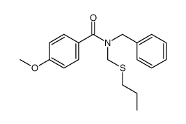 N-benzyl-4-methoxy-N-((propylthio)methyl)benzamide Structure