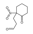 3-(1-nitro-2-oxocyclohexyl)propanal结构式