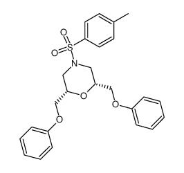 (2S,6R)-2,6-Bis-phenoxymethyl-4-(toluene-4-sulfonyl)-morpholine结构式