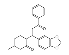 3-benzo[1,3]dioxol-5-yl-3-(4-methyl-2-oxo-cyclohexyl)-1-phenyl-propan-1-one结构式