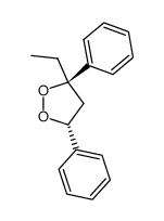 (3R,5R)-3-ethyl-3,5-diphenyl-1,2-dioxolane结构式