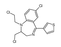 7-chloro-1-(β-chloroethyl)-2-chloromethyl-5-(3-thienyl)-2,3-dihydro-1H-1,4-benzodiazepine Structure