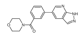 morpholin-4-yl-[3-(1H-pyrazolo[3,4-b]pyridin-5-yl)-phenyl]-methanone Structure