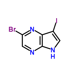 5-Bromo-3-iodo-4,7-diazaindole Structure