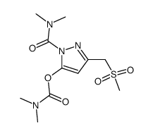 N,N-dimethyl O-(1-dimethyl-carbamoyl-3-methylsulphonylmethyl-pyrazol-5-yl) carbamate结构式