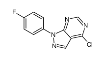 4-CHLORO-1-(4-FLUOROPHENYL)-1H-PYRAZOLO[3,4-D]PYRIMIDINE Structure