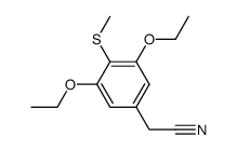 (3,5-diethoxy-4-(methylthio)phenyl)acetonitrile结构式