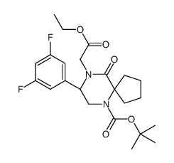 (R)-Tert-Butyl 8-(3,5-Difluorophenyl)-9-(2-Ethoxy-2-Oxoethyl)-10-Oxo-6,9-Diazaspiro[4.5]Decane-6-Carboxylate Structure