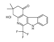 3,3-dimethyl-6-(trifluoromethyl)-4,7-dihydro-2H-indolo[2,3-c]quinolin-7-ium-1-one,chloride Structure