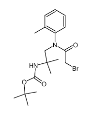 {2-[(2-bromoacetyl)-(2-methylphenyl)amino]-1,1-dimethylethyl}carbamic acid t-butyl ester结构式