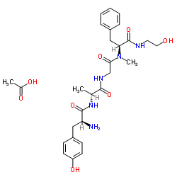 (D-Ala2,N-Me-Phe4,glycinol5)-Enkephalin acetate salt Structure