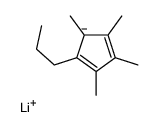 lithium,1,2,3,5-tetramethyl-4-propylcyclopenta-1,3-diene Structure