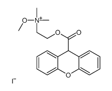 methoxy-dimethyl-[2-(9H-xanthene-9-carbonyloxy)ethyl]azanium iodide Structure