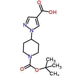 4-(4-Carboxy-pyrazol-1-yl)-piperidine-1-carboxylic acid tert-butyl ester图片