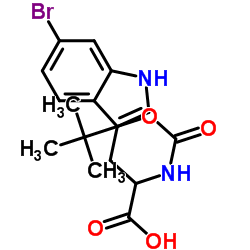 Boc-6-bromo-DL-tryptophan structure