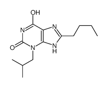 8-butyl-3-(2-methylpropyl)-7H-purine-2,6-dione结构式