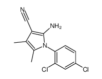 2-Amino-1-(2,4-dichlorophenyl)-4,5-dimethyl-1H-pyrrole-3-carbonit rile结构式