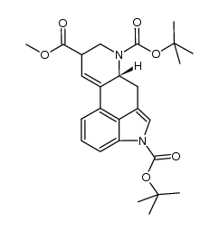 (6aR)-4,7-di-tert-butyl 9-methyl 6,6a,8,9-tetrahydroindolo[4,3-fg]quinoline-4,7,9-tricarboxylate结构式