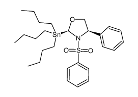 (2R,4R)-4-phenyl-3-(benzenesulfonyl)-2-(tributylstannyl)-1,3-oxazolidine Structure