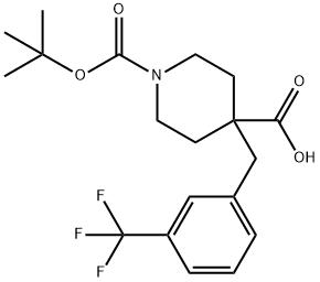 1-(tert-Butoxycarbonyl)-4-[3-(trifluoromethyl)benzyl]piperidine-4-carboxylic aci Structure