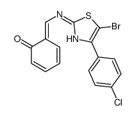 (6Z)-6-[[[5-bromo-4-(4-chlorophenyl)-1,3-thiazol-2-yl]amino]methylidene]cyclohexa-2,4-dien-1-one Structure