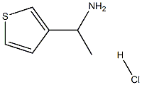 1-(THIOPHEN-3-YL)ETHAN-1-AMINE HYDROCHOLRIDE结构式