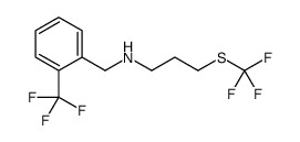 N-[2-(Trifluoromethyl)benzyl]-3-[(trifluoromethyl)sulfanyl]-1-pro panamine Structure