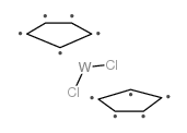 Bis(cyclopentadienyl)tungstendichloride structure