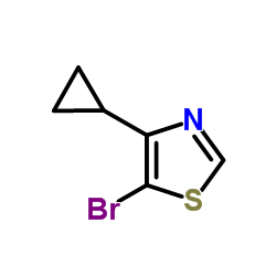 5-BROMO-4-CYCLOPROPYLTHIAZOLE Structure